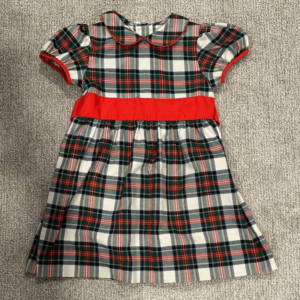 The Beaufort Bonnet Company Plaid Dress with Red Band - Picture 1 of 5